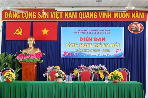 Trường THCS Bình Chánh - Diễn đàn Lắng nghe trẻ em nói năm học 2023 - 2024